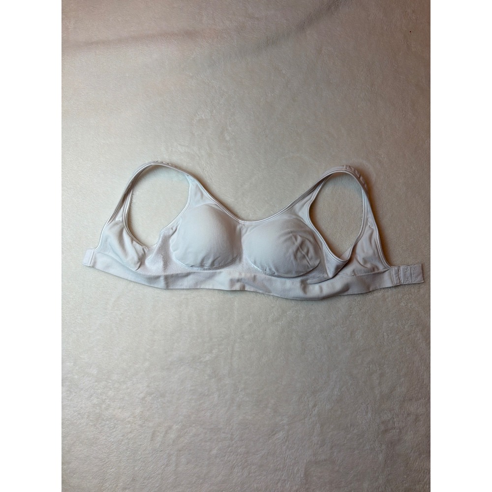 Bali Comfort Revolution Wireless Bra White Size M 3488 B488 Seamless Soft Cup